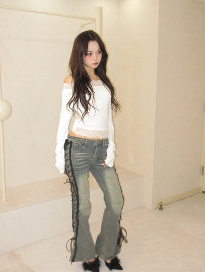 muse en lace off-shoulder.