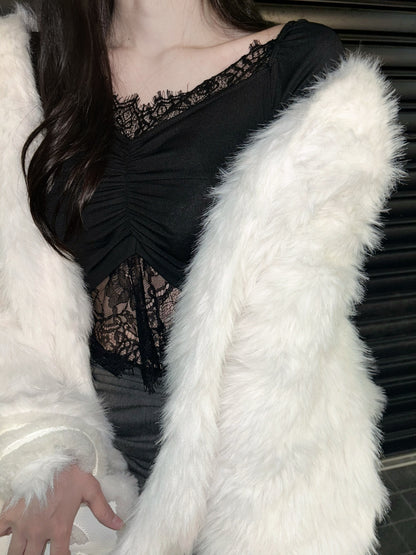 black lace tops.