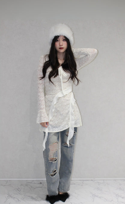 ruffle lace one-piece.
