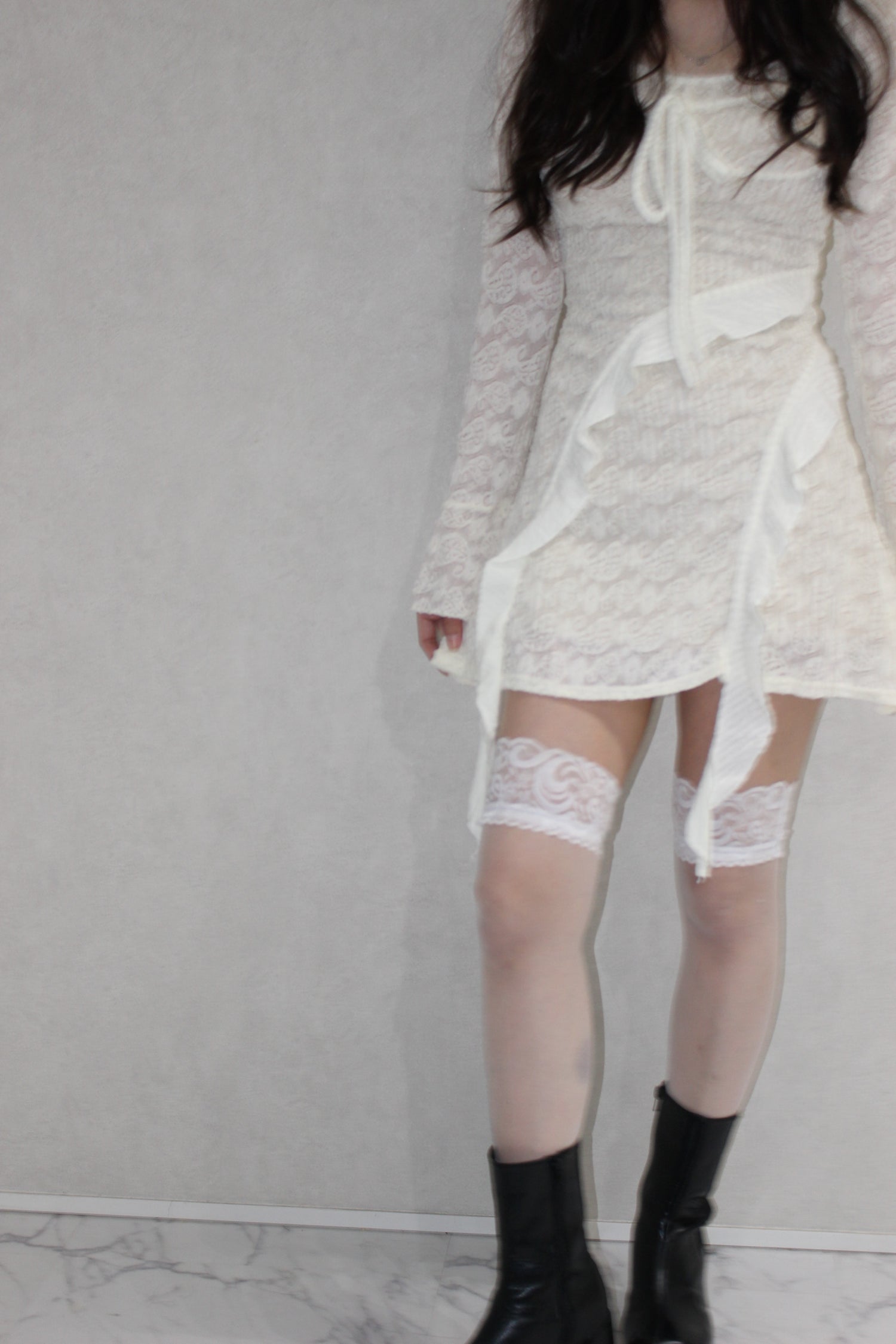 ruffle lace one-piece.