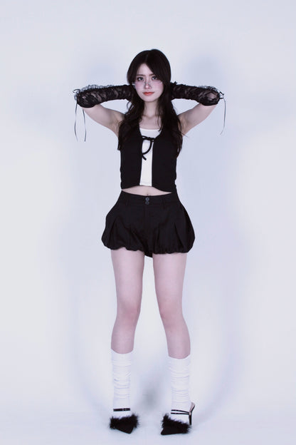 cocoon puff skirt.