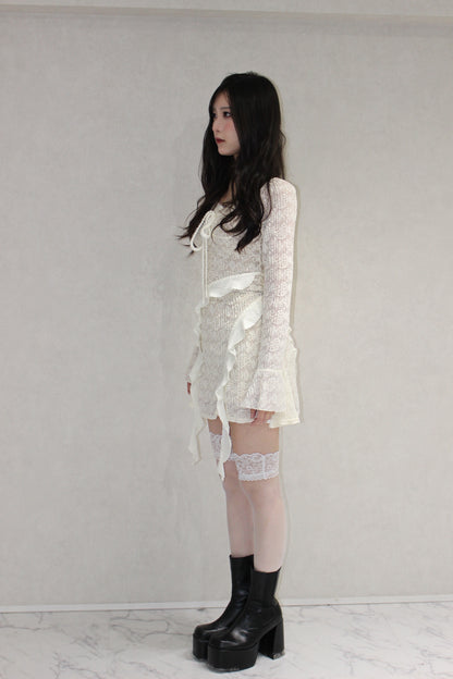 ruffle lace one-piece.