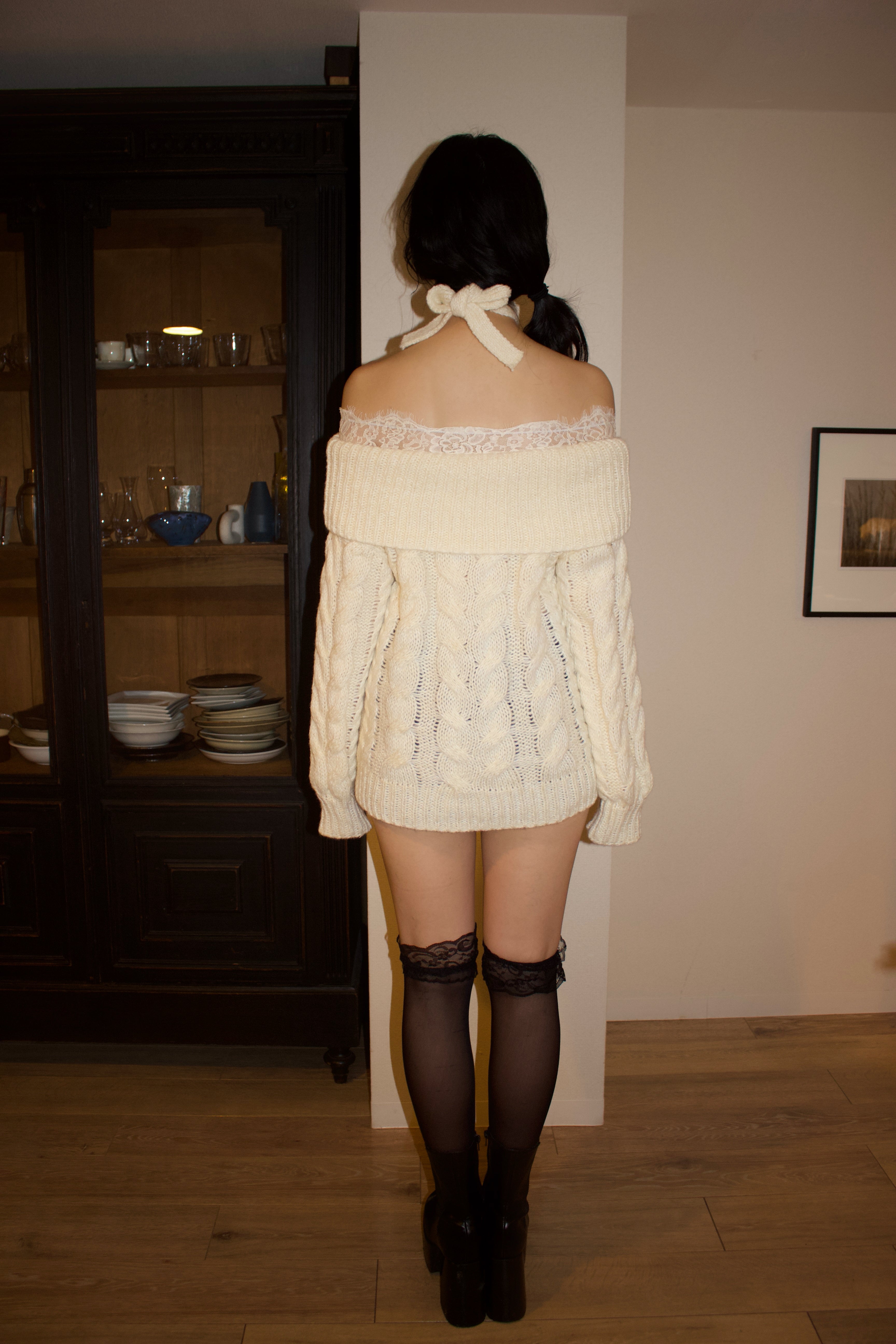 ivory cable knit.