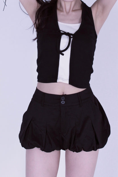 cocoon puff skirt.