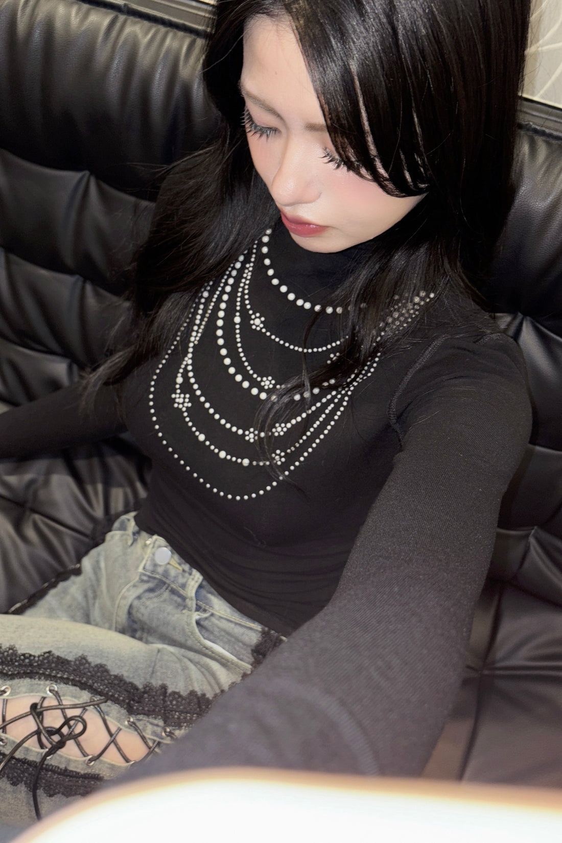 Pearl bijou tops.