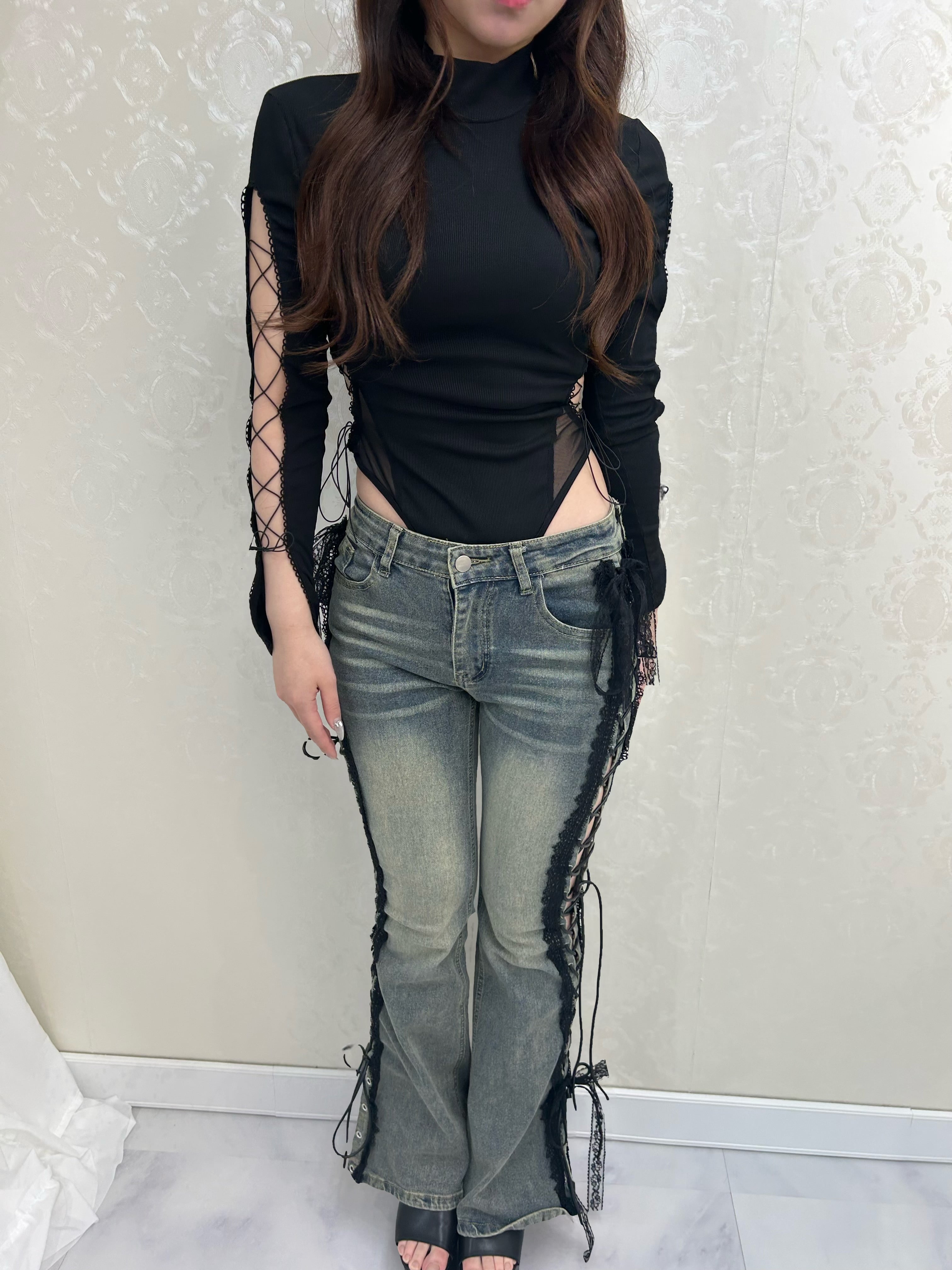 Bare Lace-Up Bodysuit.