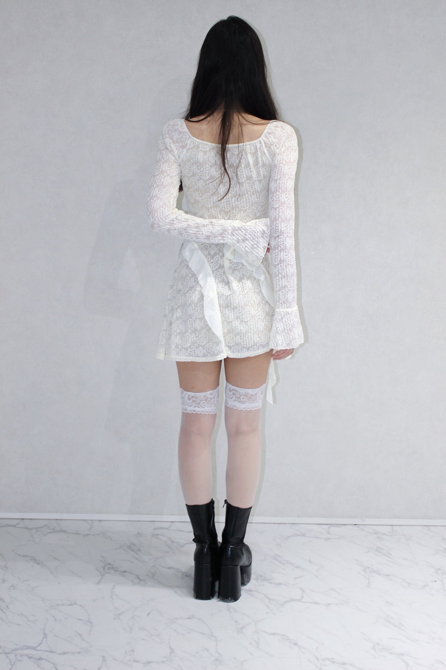 ruffle lace one-piece.