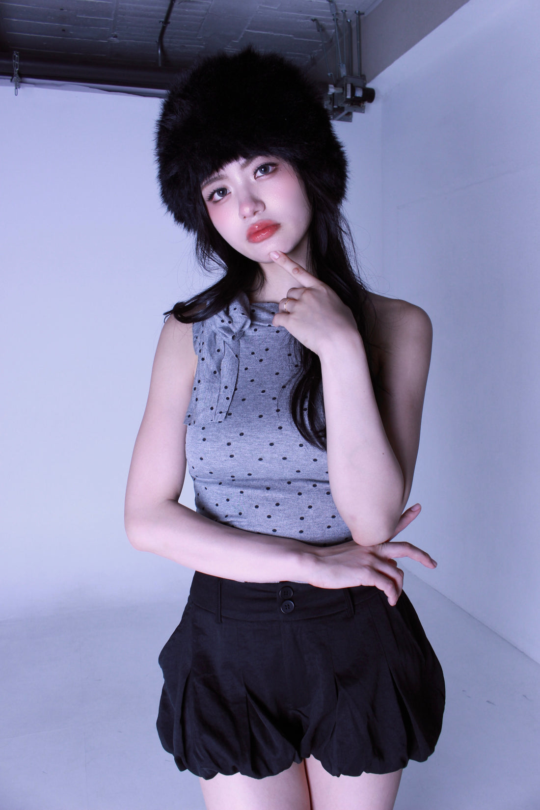 ribbon dot tops.