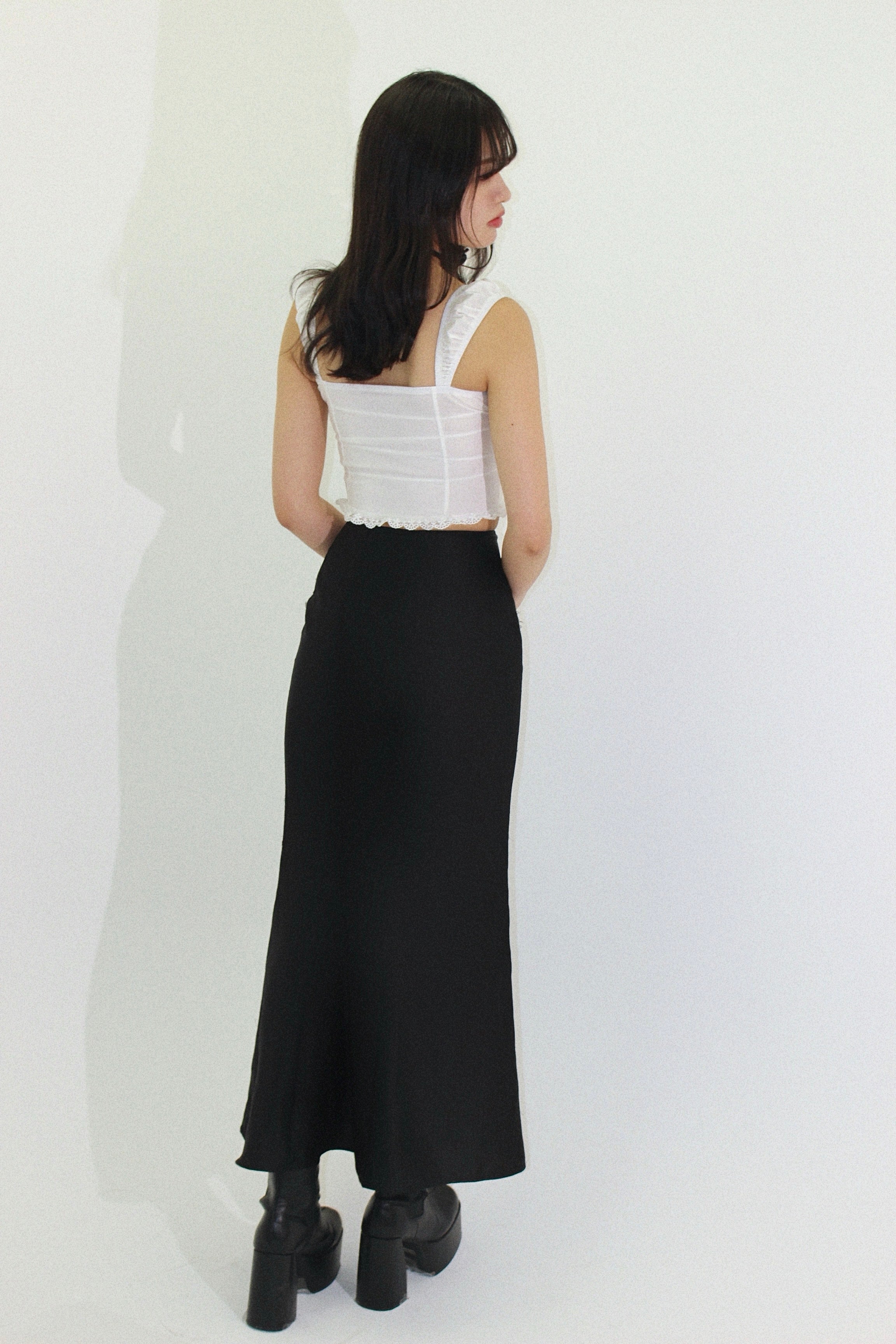 lace-up bustier.