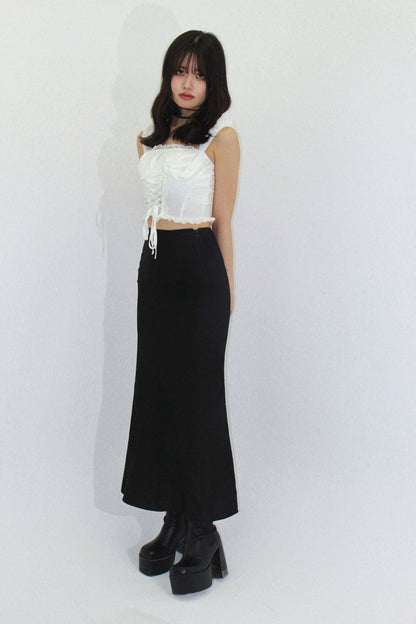 lace-up bustier.
