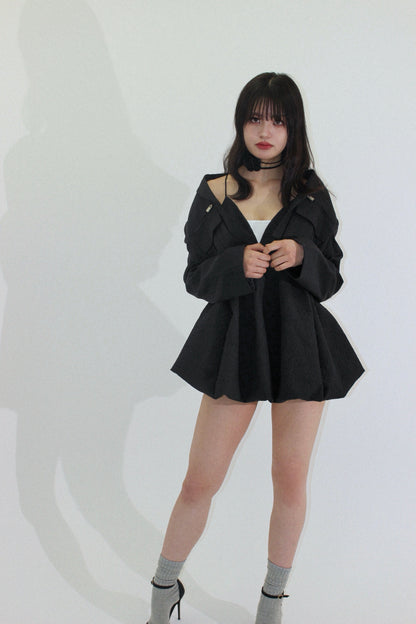 mini balloon dress.