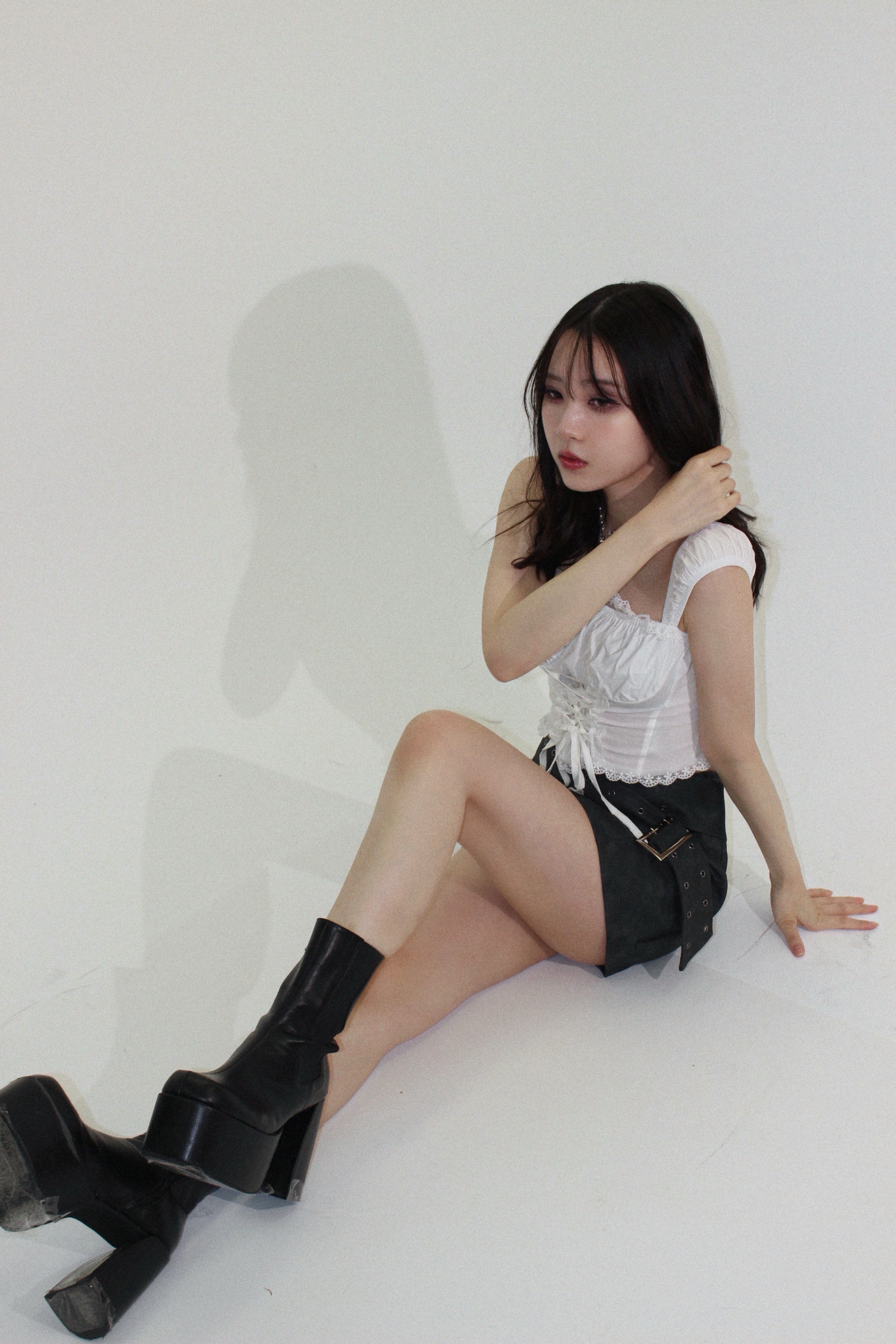 lace-up bustier.