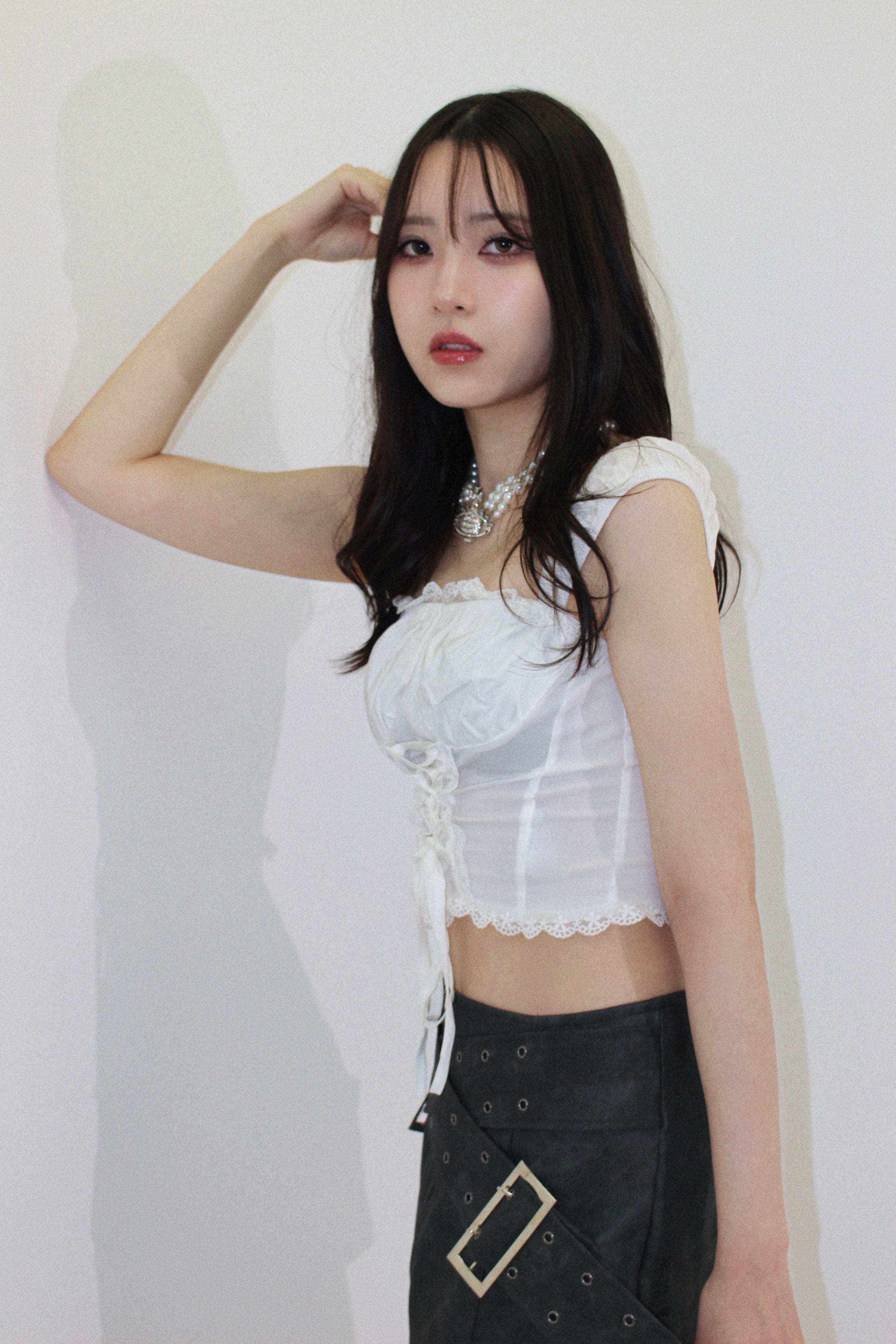 lace-up bustier.
