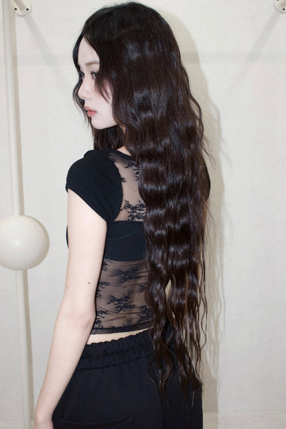 lace back tops
