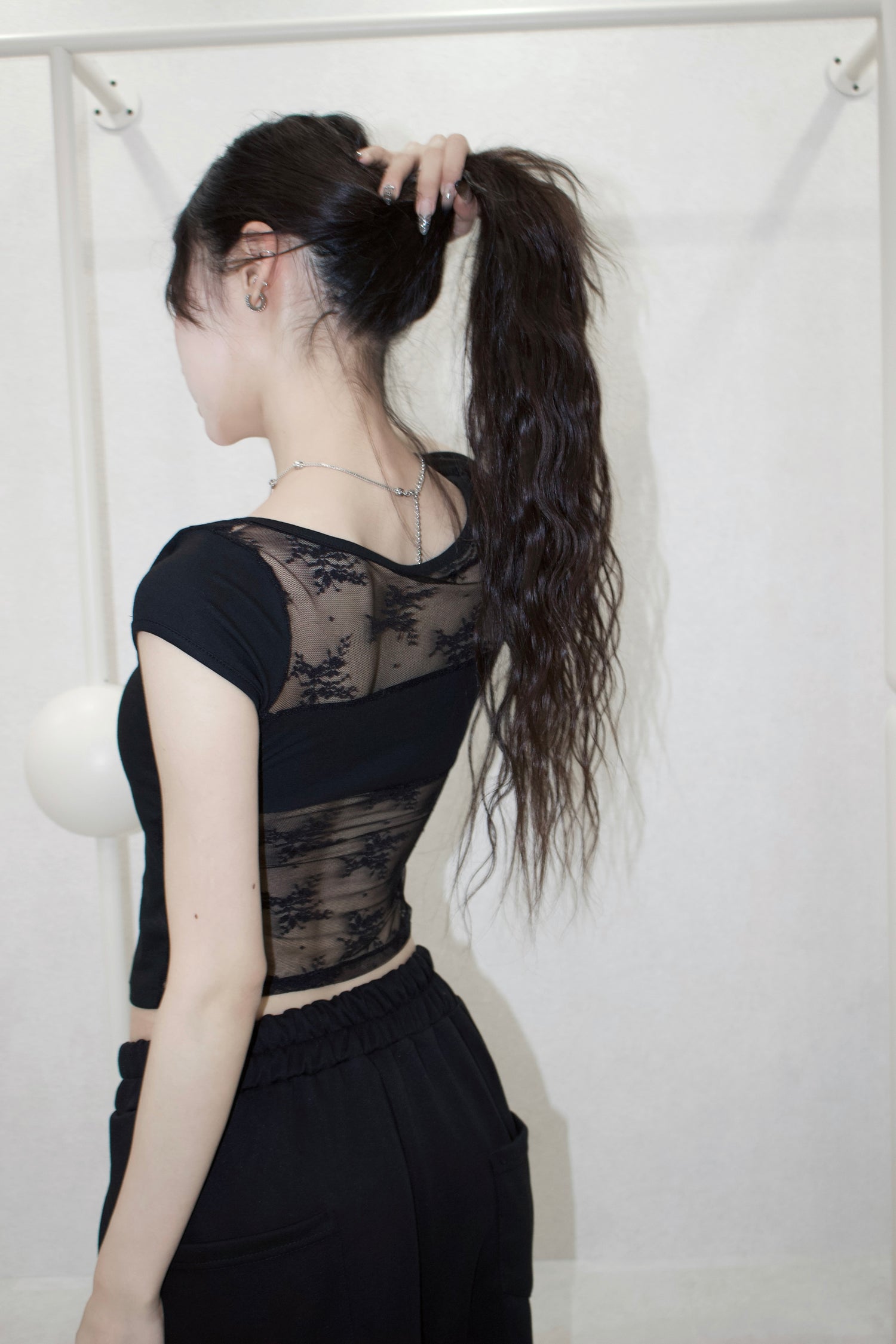 lace back tops