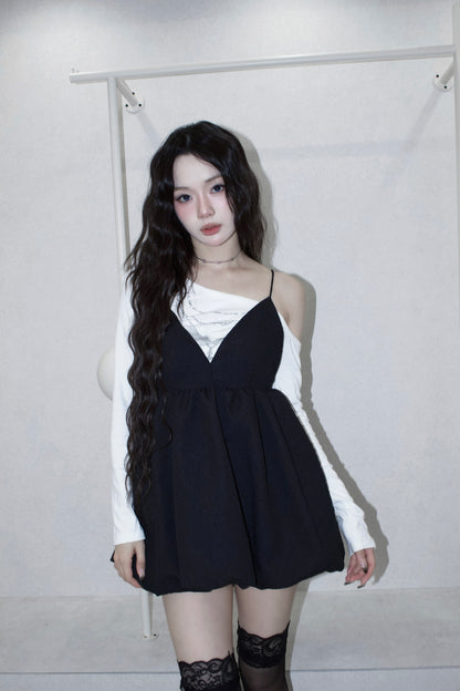 mini balloon dress.