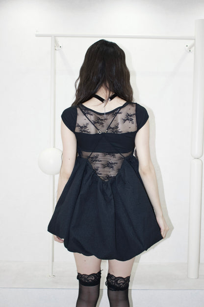 mini balloon dress.