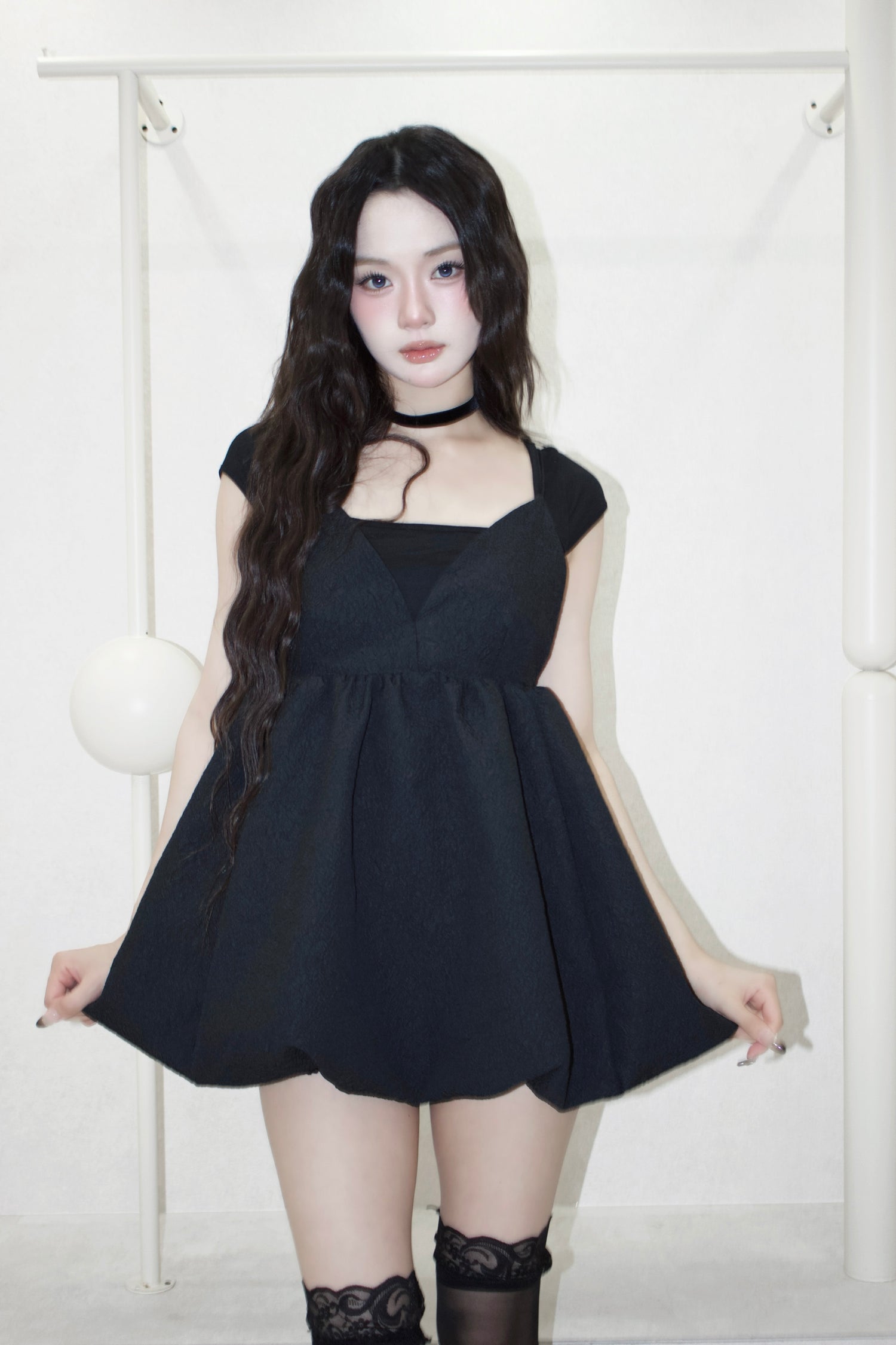 mini balloon dress.
