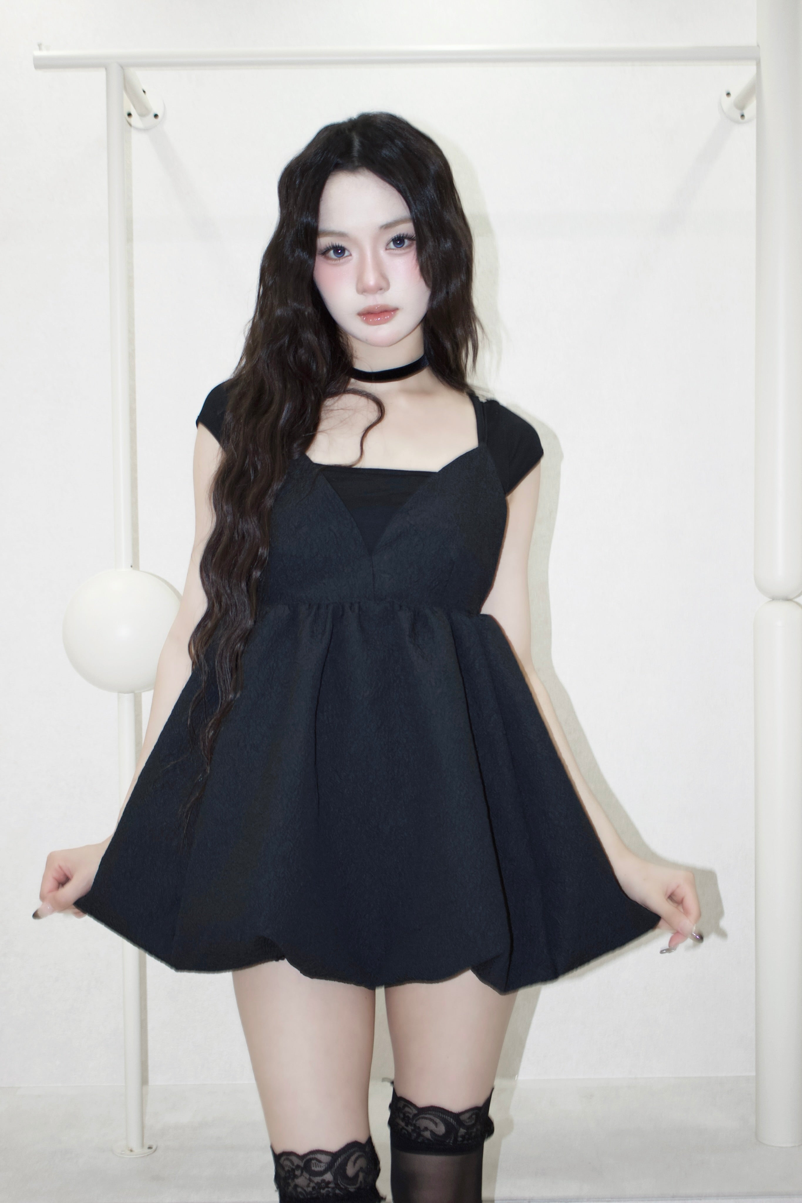 mini balloon dress.
