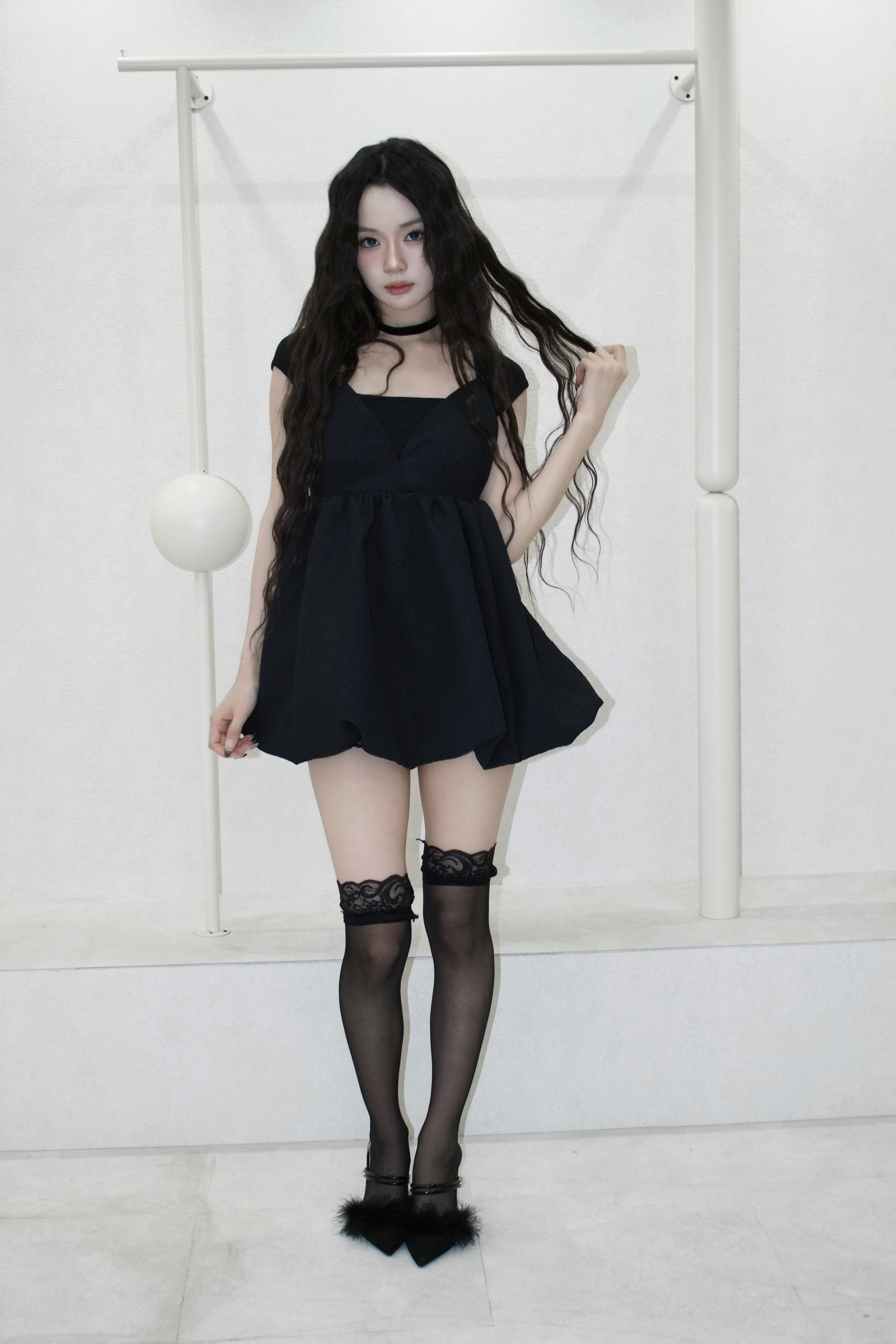 mini balloon dress.