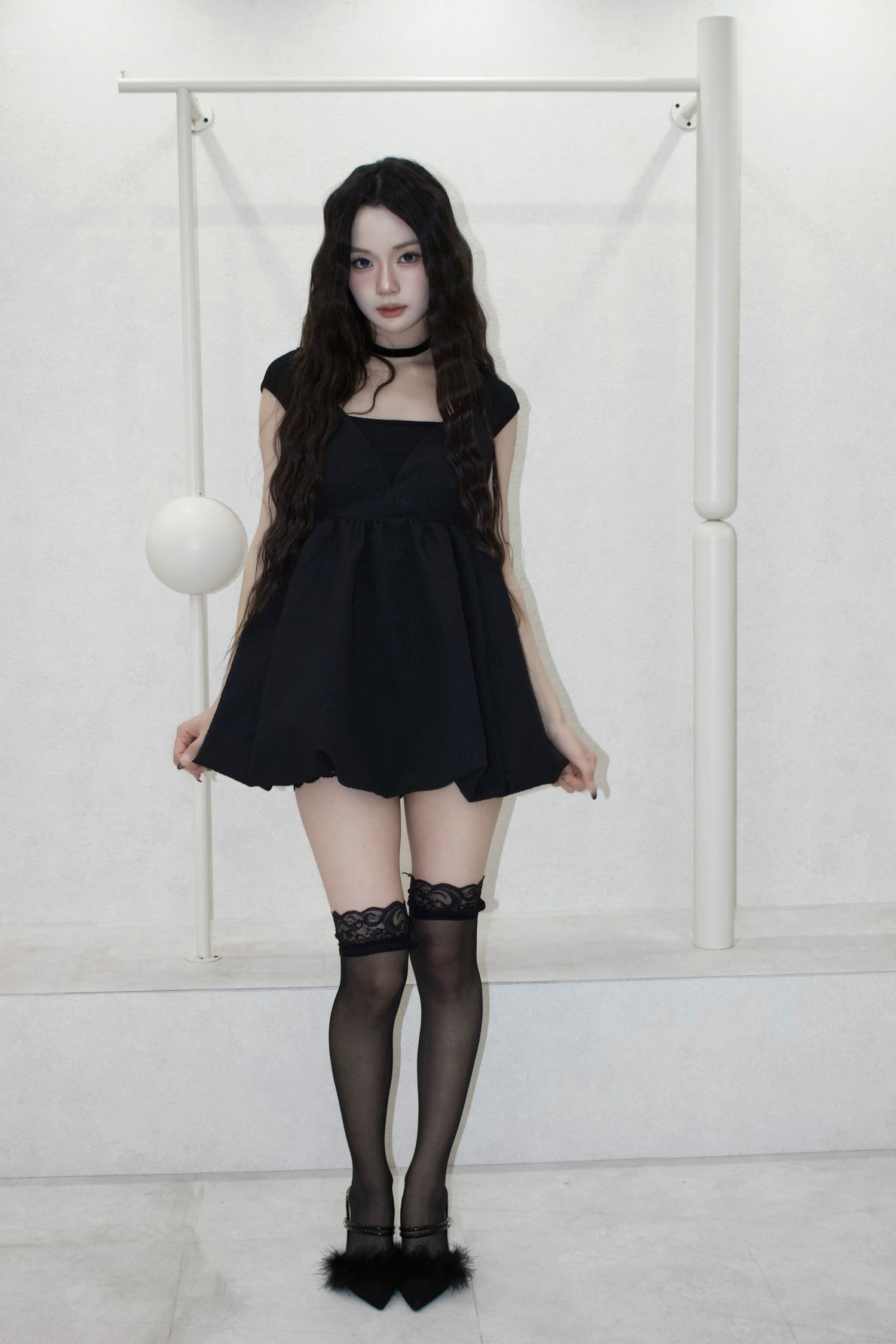 mini balloon dress.