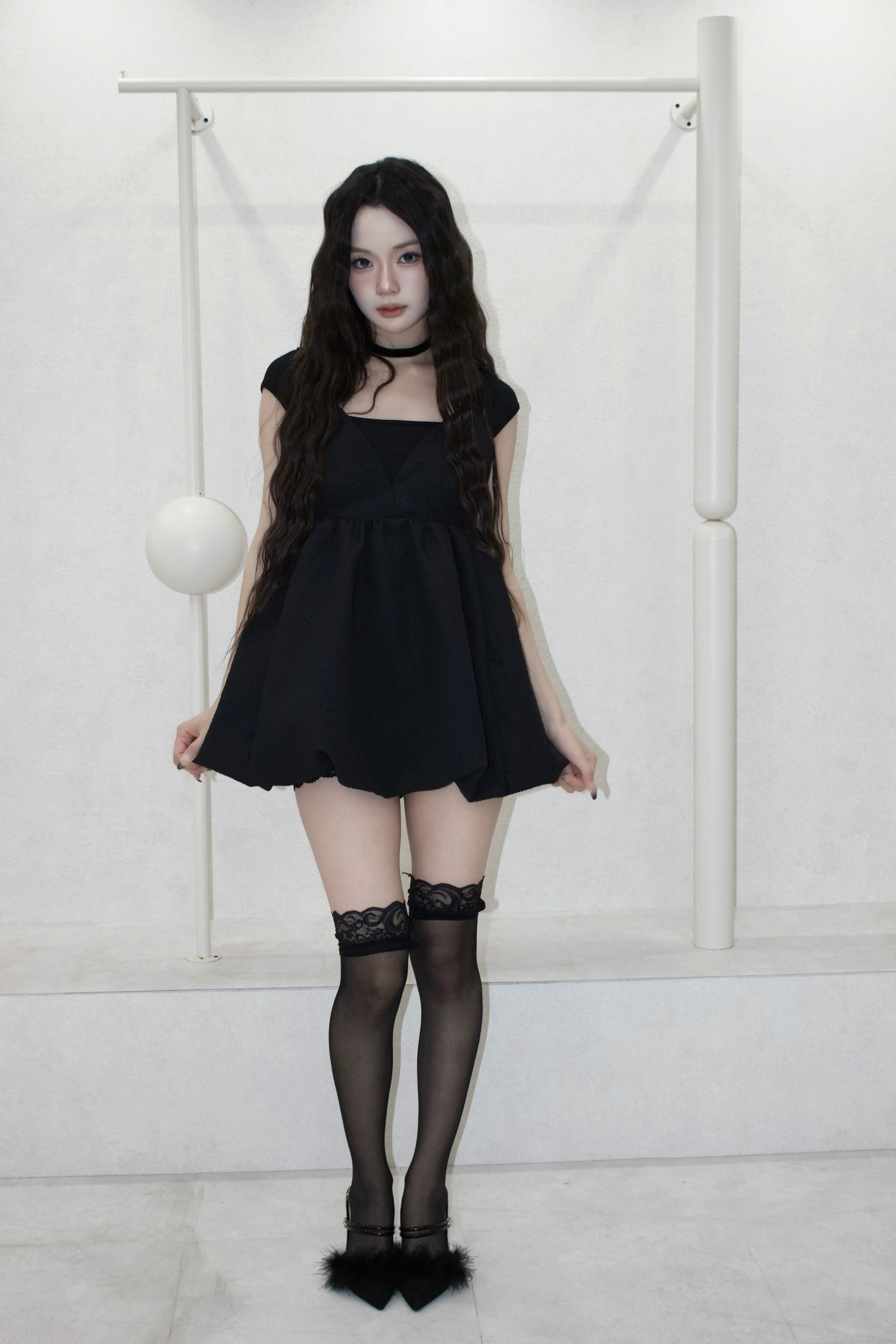 mini balloon dress.