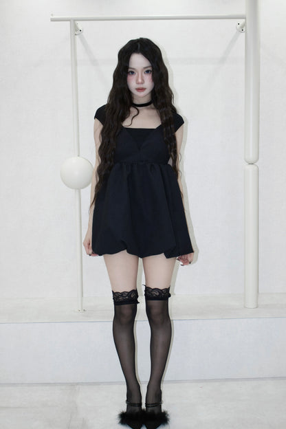 mini balloon dress.