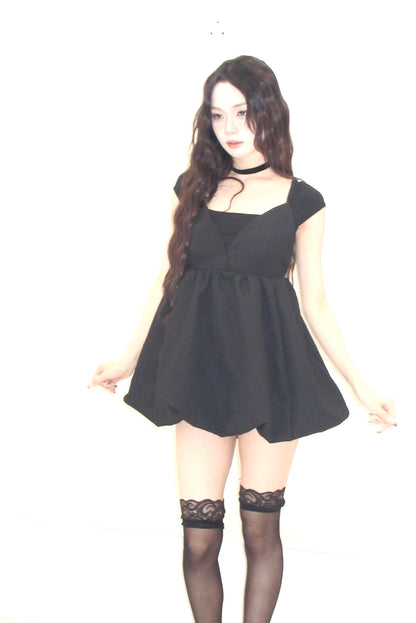 mini balloon dress.