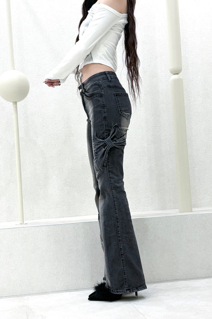 ribbon flare denim.