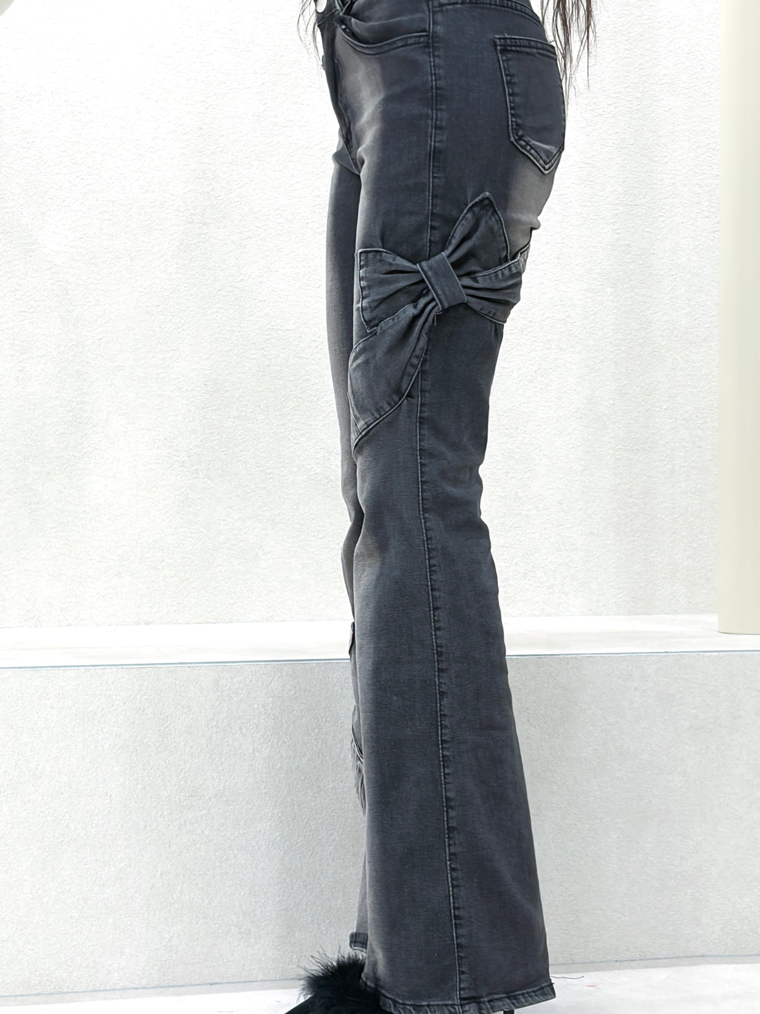 ribbon flare denim.
