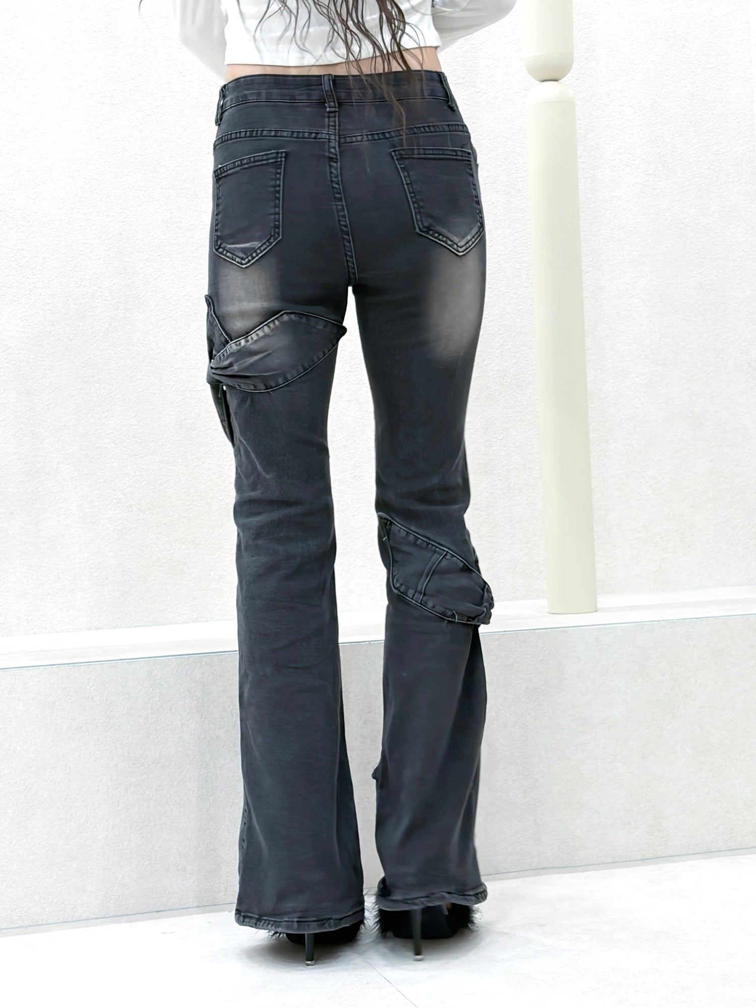 ribbon flare denim.