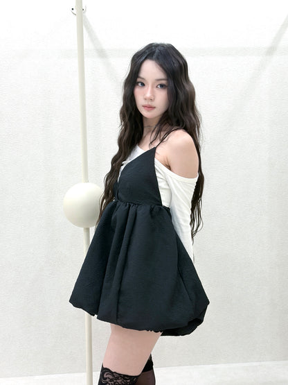 mini balloon dress.