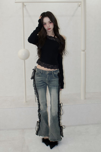muse en lace off-shoulder.