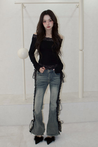 muse en lace off-shoulder.