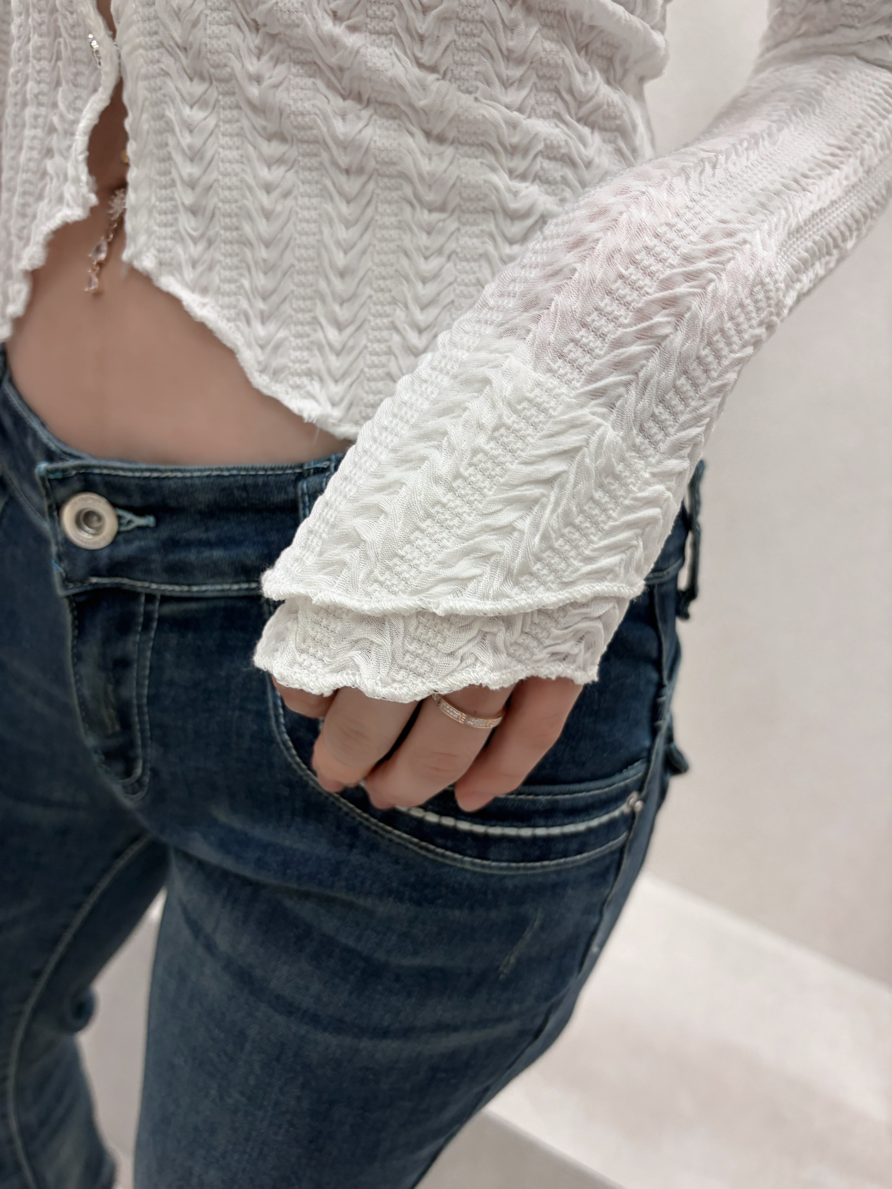 white shirring tops.