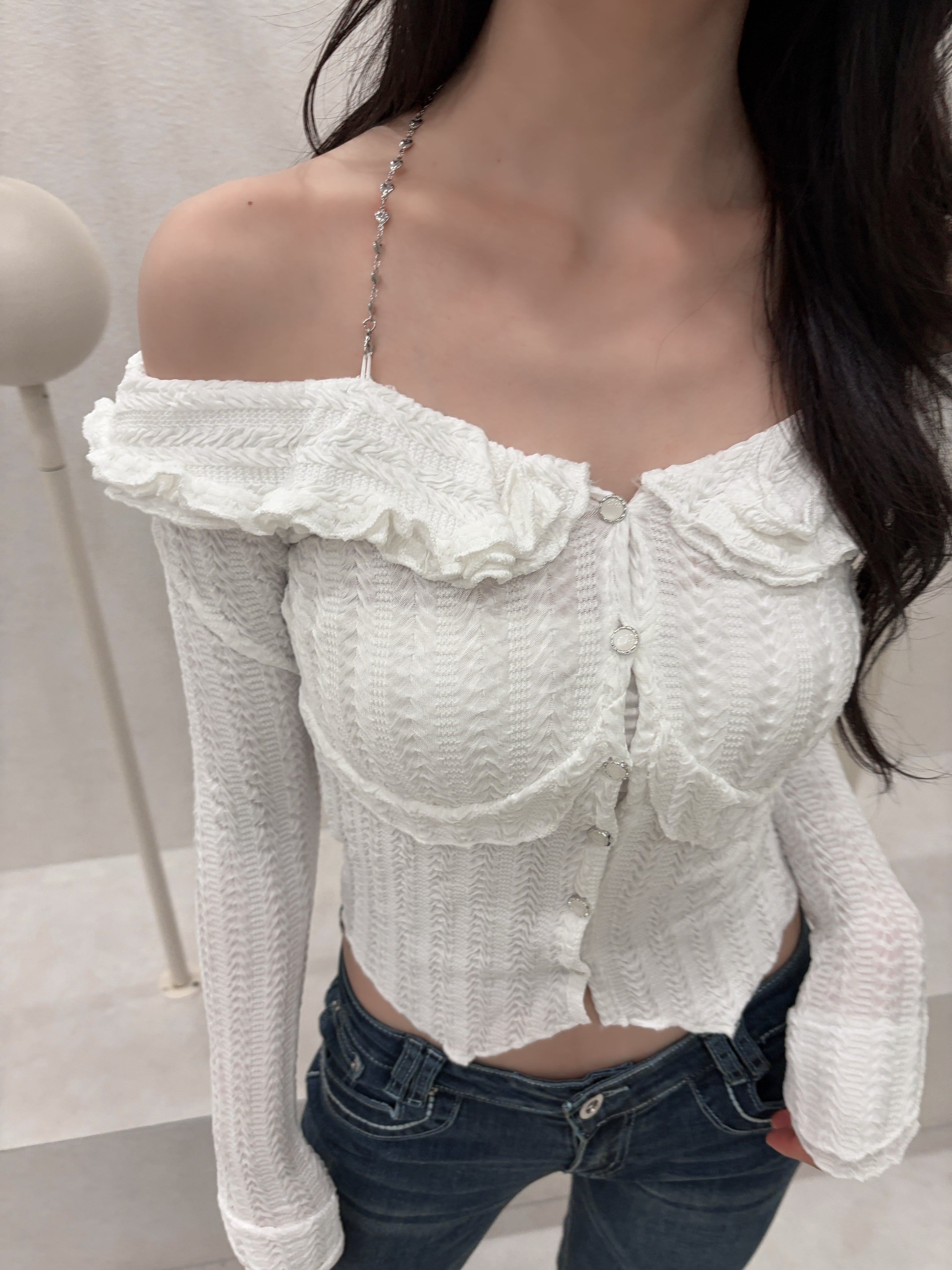 white shirring tops.