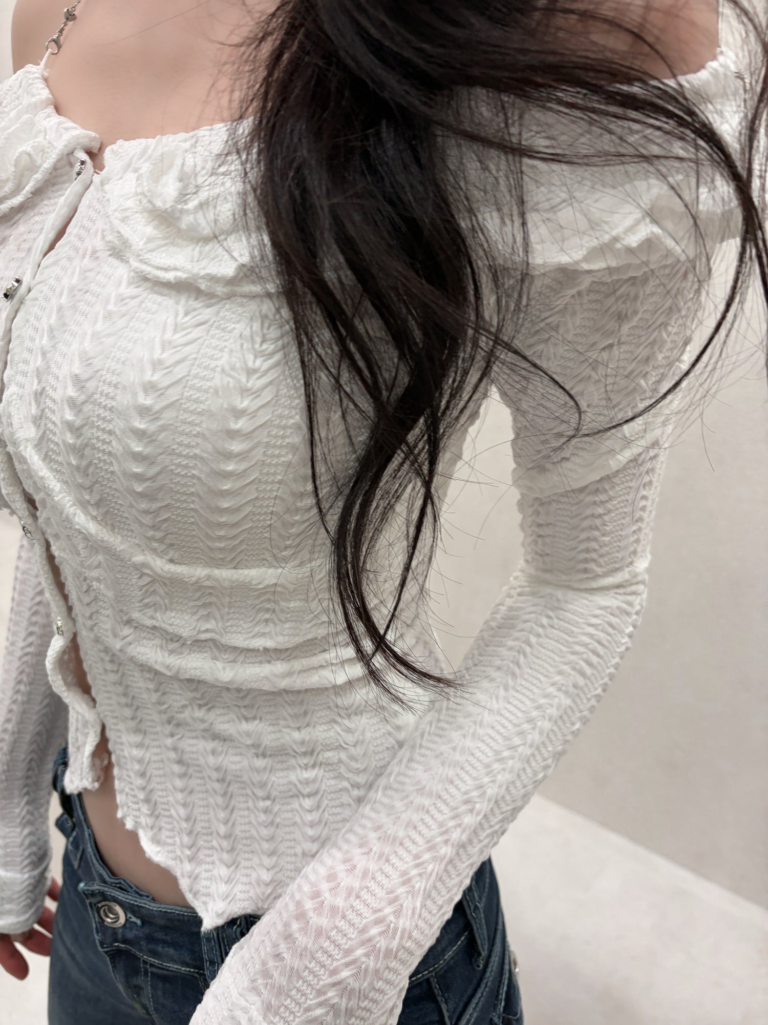 white shirring tops.