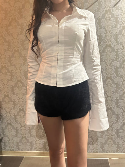 contour ribbon shirt.