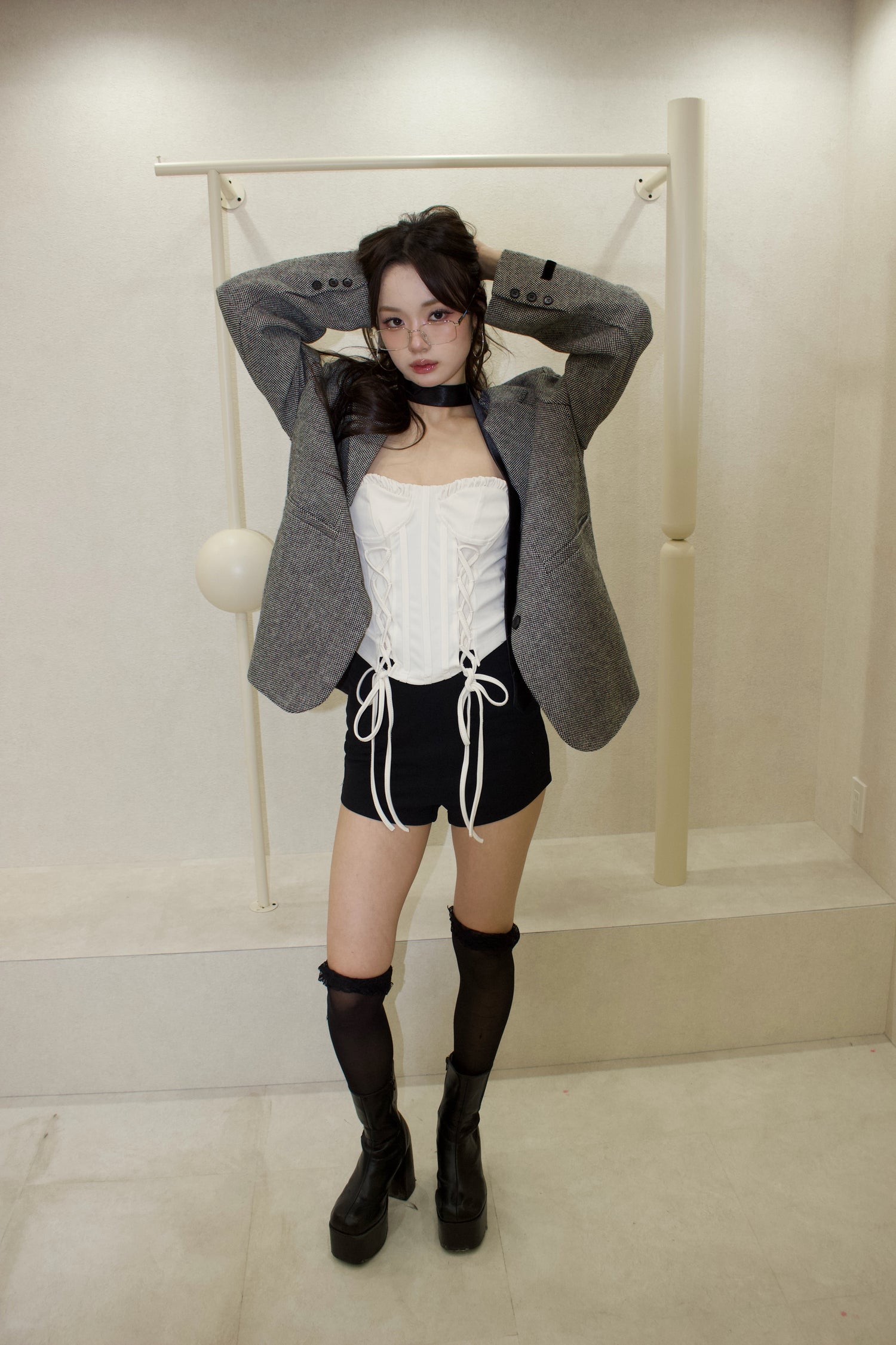 lace-up bear tops.
