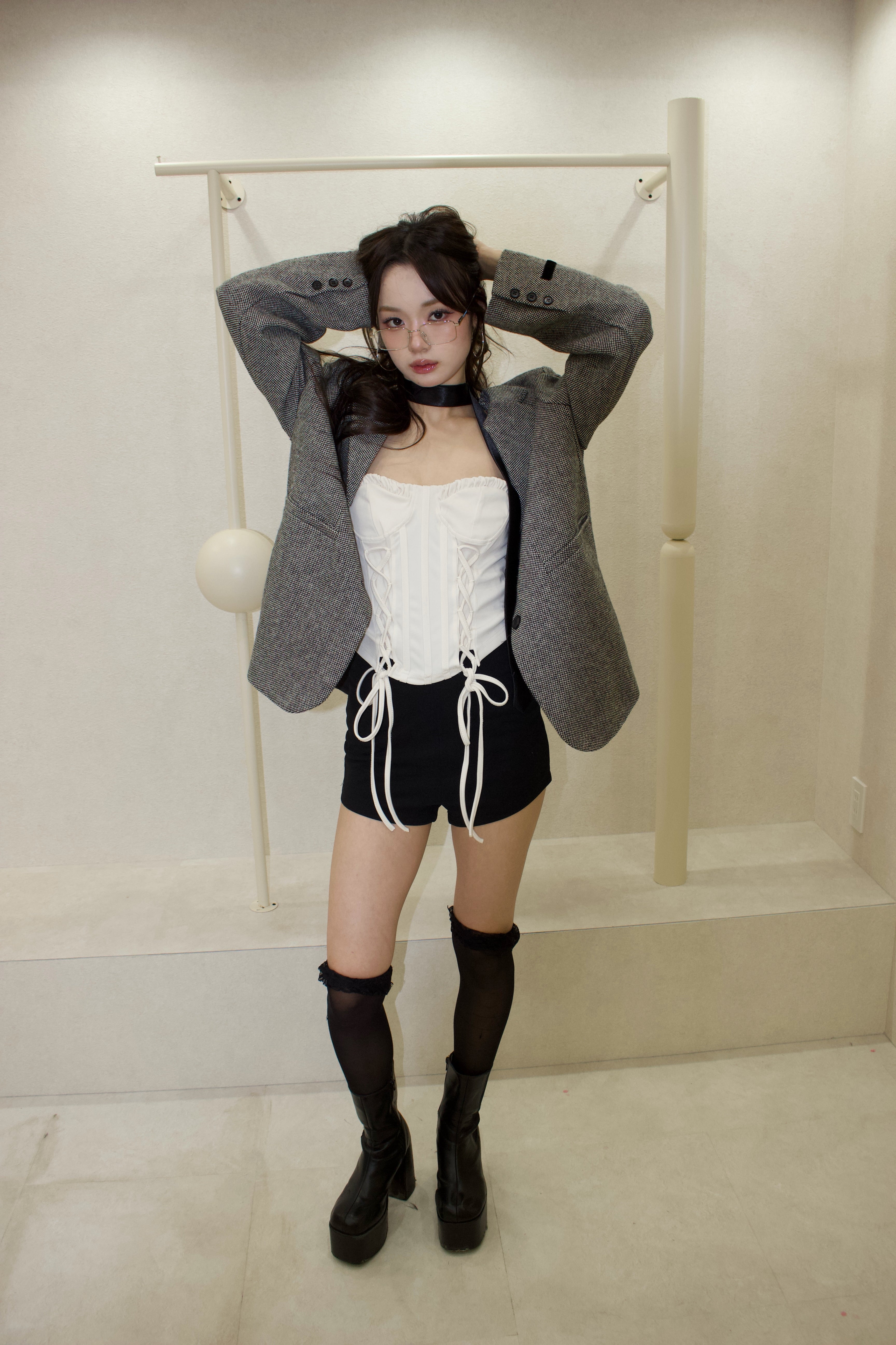 lace-up bear tops.