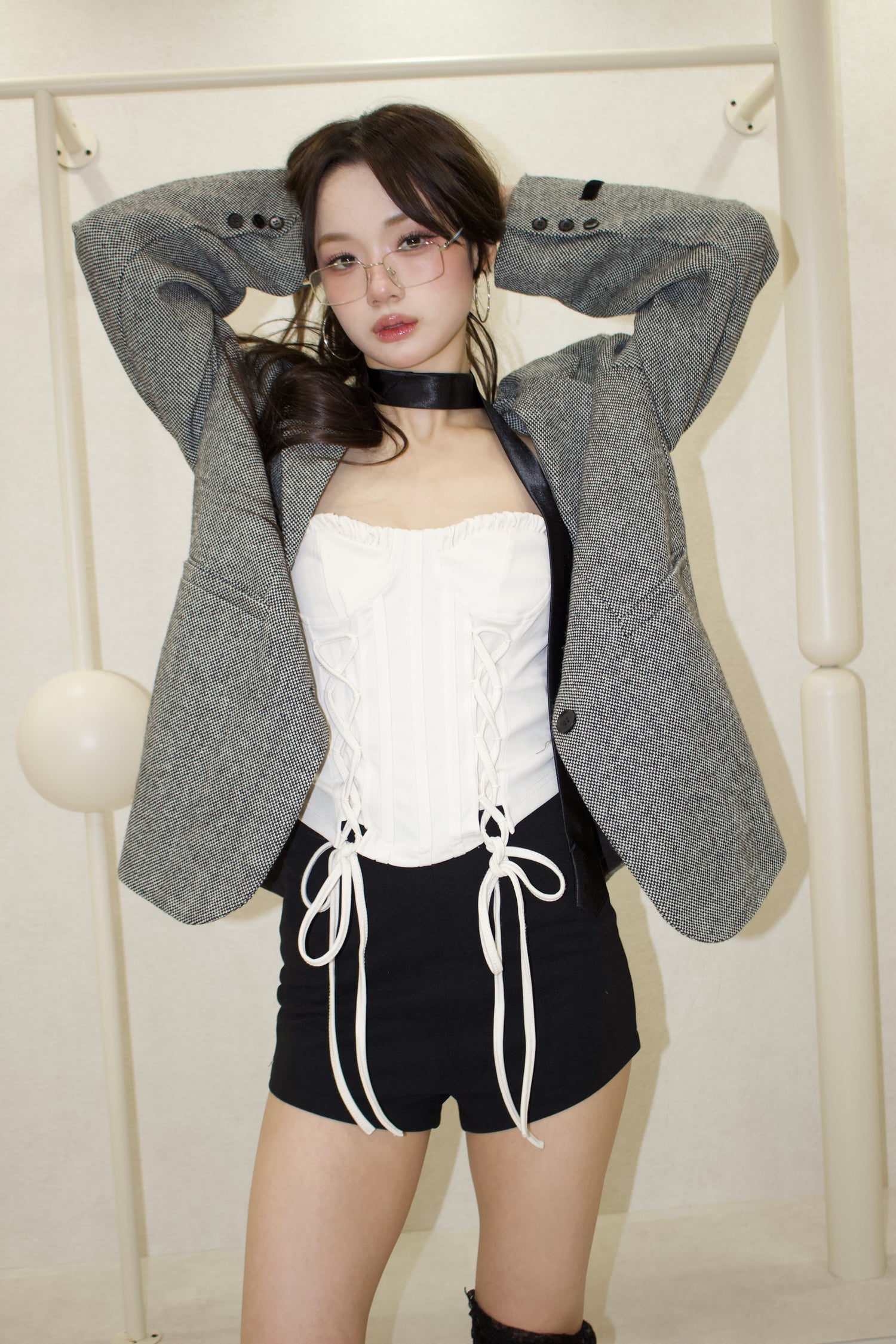 lace-up bear tops.
