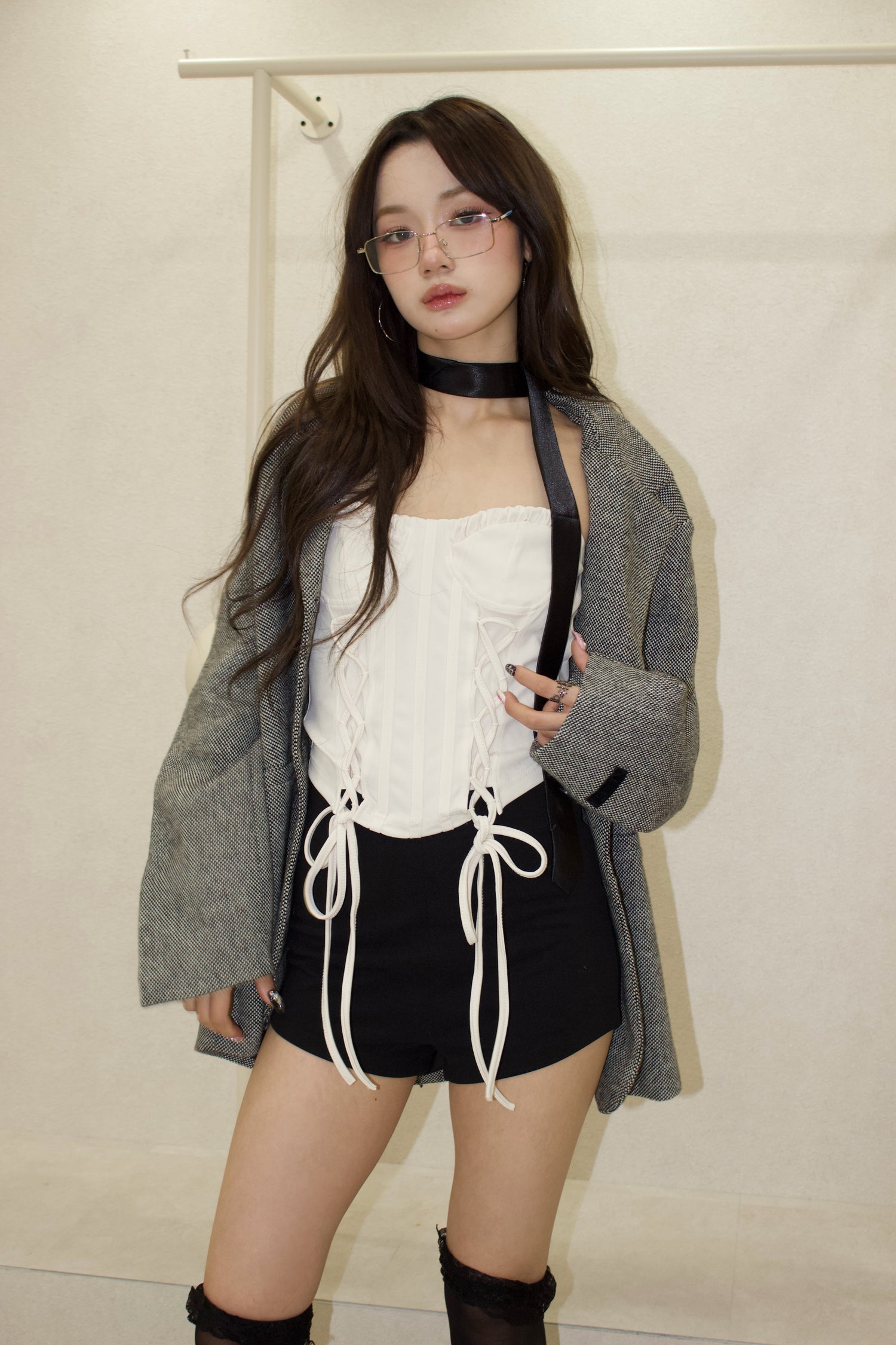 lace-up bear tops.