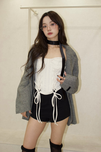 lace-up bear tops.