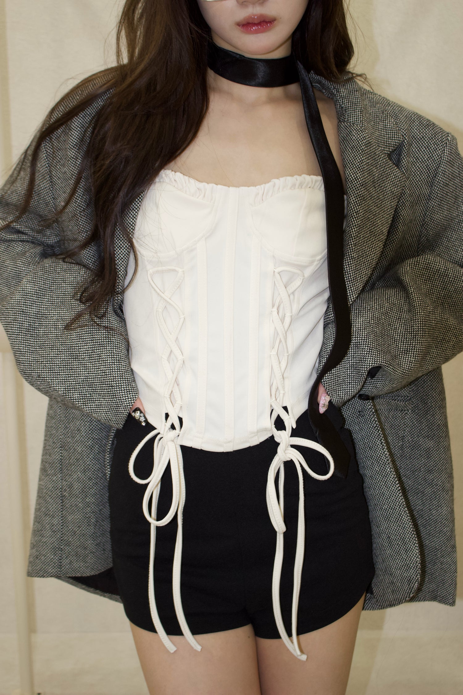 lace-up bear tops.
