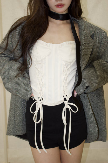 lace-up bear tops.